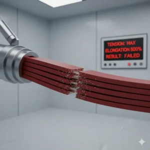 Ein power resistance bands test zur Prüfung der Reißfestigkeit und Materialbelastung unter extremem Zug.