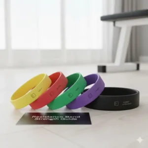 Verschiedene Loop beste resistance baender 2026 Power Bands in verschiedenen Farben, die die Widerstandsstufen anzeigen.