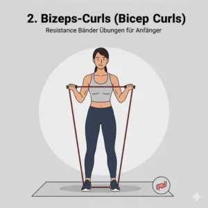 Bizeps-Training mit dem Fitnessband: resistance baender übungen anfänger für den Oberkörper.