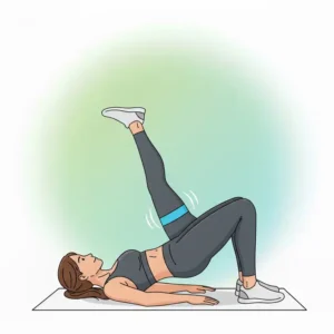 Die Clamshell-Übung gezeigt als eine der besten widerstandsband Übungen po.