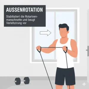 Stabilisierung der Rotatorenmanschette durch diese resistance band übungen schulter.