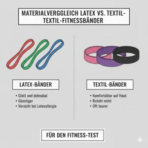 Unterschiede zwischen Stoff und Latex im resistance bands für anfänger test.