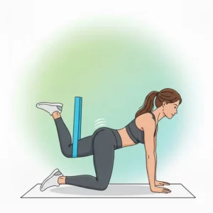 Zeichnung der Fire Hydrant Bewegung für abwechslungsreiche widerstandsband Übungen po.