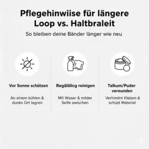 Wichtige Hinweise zur Pflege und Lagerung der Latex Widerstandsbaender Test Bänder für längere Lebensdauer.