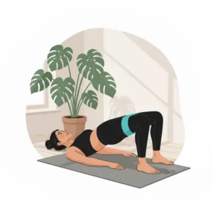 Glute Bridge ist eine der beliebtesten bootie band übungen frauen für Anfänger.