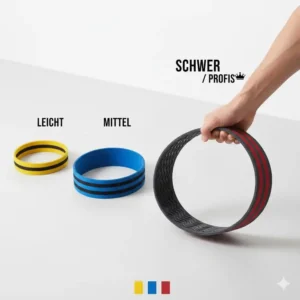 Vergleich verschiedener Widerstände mit Fokus auf das hip thrust band schwer für Profis.