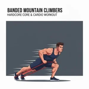 Mountain Climbers mit Fußbändern für ein effektives hardcore resistance band workout.