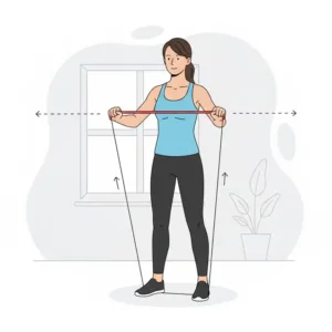Effektive physio resistance bands übungen zur Mobilisation und Stärkung der Schulterpartie.