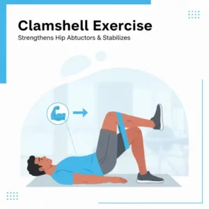 Die Clamshell-Übung mit Minibands für eine effektive resistance bands knie rehab der Hüfte und Knie.