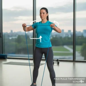 Face Pulls gehören zu den besten Therapieband Übungen Schulter für die Haltung.