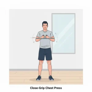 Enggefasste Brustpresse zur Unterstützung des trizeps resistance bands workout für maximale Kraft.