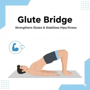 Glute Bridge Übung mit Widerstandsband zur begleitenden resistance bands knie rehab und Kräftigung.