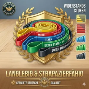 Verschiedene farbcodierte Widerstandsstufen der latex resistance bands langlebig.