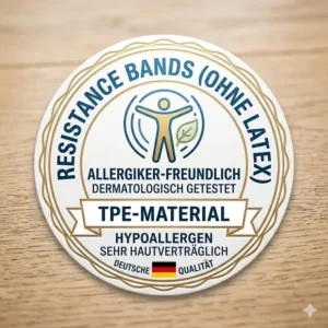 Ein Qualitätssiegel für allergikerfreundliche resistance bands ohne latex aus Deutschland.
