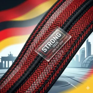 Close-up of non-slip strong fabric resistance band 2026 showing reinforced stitching.