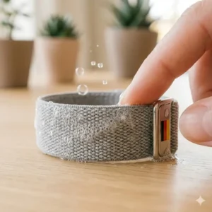 Ein hygienisch waschbares stoff fitness band hautfreundlich für die tägliche Nutzung.
