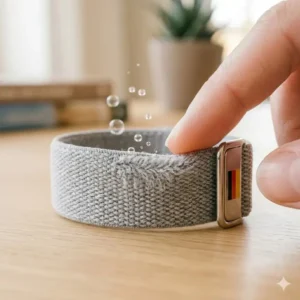 Hohe Elastizität und perfekte Passform zeichnen dieses stoff fitness band hautfreundlich aus.