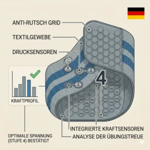 Diagram showing level 4 optimal tension and kraftprofil testing for the stoff miniband premium.