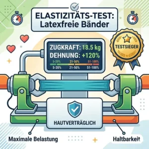 Beintraining und Widerstandsanalyse im großen latexfrei trainingsband test.