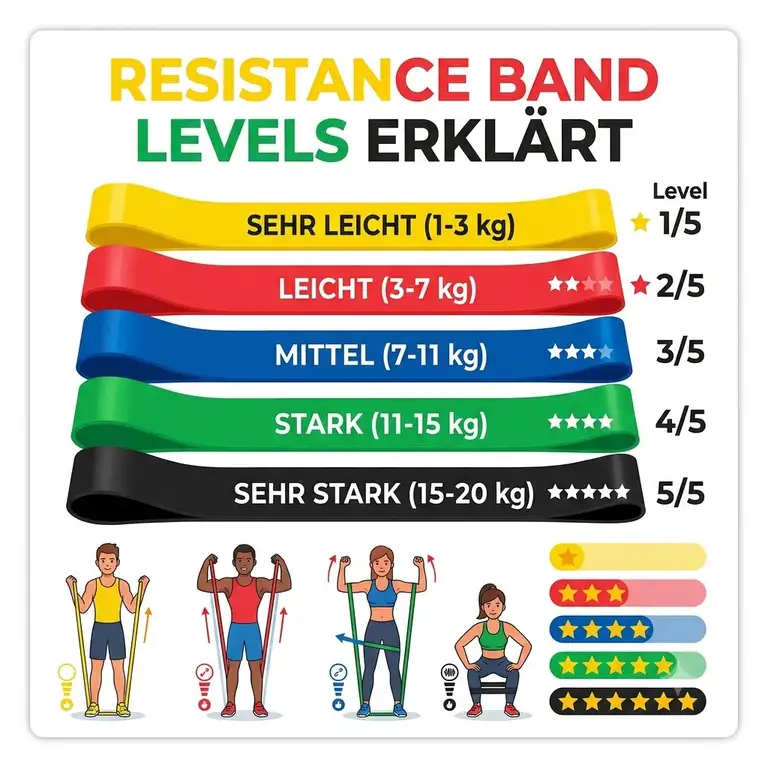 5 Widerstandsstufen: resistance band levels erklärt (2026 Update) ⚡ – Die besten Trainingstipps für jede Widerstandsklasse