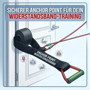 Widerstandsband Tueranker hinter einer geschlossenen Tuer richtig einklemmen. Includes anchor point widerstandsband.