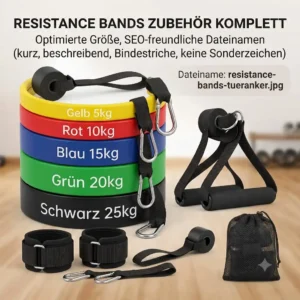 Gepolsterter Türanker als wichtiges Resistance Bands Zubehör komplett für das flexible Ganzkörpertraining zu Hause.