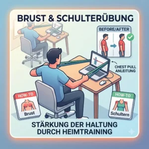 Beintraining am Schreibtisch mit Mini-Bändern während der Arbeit im Home Office.